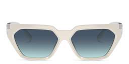 TIFFANY T Motif Irregular Sunglasses in Ivory – Product Photo 1