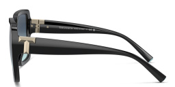 Shop TIFFANY Square Sunglasses in Black online.