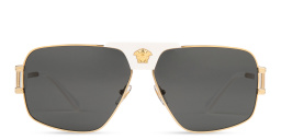 VERSACE Medusa-Embellished Pilot Sunglasses in Gold – Product Photo 1