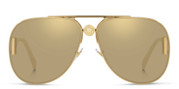 VERSACE Medusa Unisex Wide Pilot Sunglasses in Gold – Product Photo 1