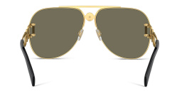 VERSACE Medusa Unisex Wide Pilot Sunglasses in Gold – Product Photo 4
