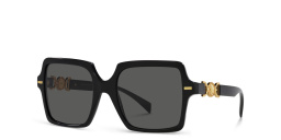 VERSACE Medusa-embellished Square Sunglasses in Black – Product Photo 2
