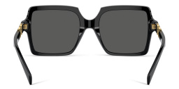 VERSACE Medusa-embellished Square Sunglasses in Black – Product Photo 4