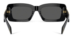 VERSACE Greca Motif Rectangle Sunglasses in Black – Product Photo 4
