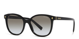 Shop PRADA Square Sunglasses in Black online.