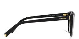 Shop PRADA Square Sunglasses in Black online.