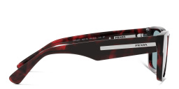 Shop PRADA Rectangle Sunglasses in Purple Tortoise online.