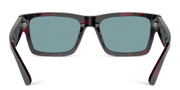 Shop PRADA Rectangle Sunglasses in Purple Tortoise online.