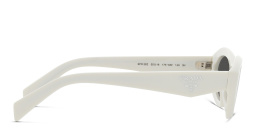 Shop PRADA Irregular Sunglasses in Talc online.