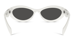Shop PRADA Irregular Sunglasses in Talc online.