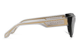 نظارات شمسية كات آي من بولغري بلون أسود - صورة المنتج 3