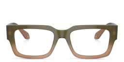 تسوق نظارات طبية مستطيلة جورجو أرماني بلون أخضر متدرّج/بني أونلاين.