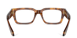 Shop GIORGIO ARMANI Rectangle Eyeglasses in Red Havana online.