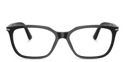 PERSOL Wide Rectangle Eyeglasses in Black – Product Photo 1