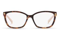 Shop PRADA Wide Rectangle Eyeglasses in Havana online.