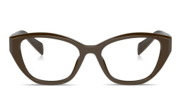 PRADA Logo Cat-Eye Eyeglasses in Brown – Product Photo 1