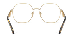 PRADA Wide Irregular Eyeglasses in Pale Gold – Product Photo 4