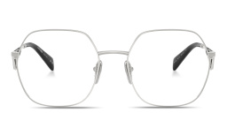 Wide Irregular Eyeglasses من برادا بلون فضي - صورة المنتج 1