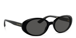Shop Dolce & Gabbana Oval Sunglasses in Black online.