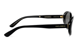 Shop Dolce & Gabbana Oval Sunglasses in Black online.