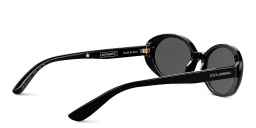 Shop Dolce & Gabbana Oval Sunglasses in Black online.