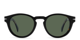 Shop DAVID BECKHAM Clip-On Round Eyeglasses in Havana online.