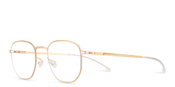 Shop MYKITA Ryker Unisex Round Eyeglasses in Gold online.