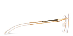 Shop MYKITA Ryker Unisex Round Eyeglasses in Gold online.