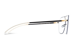 Shop MYKITA Unisex Jelva Wide Aviator Eyeglasses in Black online.