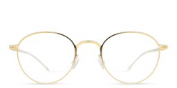 Shop MYKITA Unisex Ede Round Eyeglasses in Gold online.