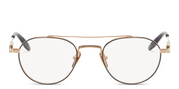 AKONI Unisex Round Eyeglasses in Gold – Product Photo 1