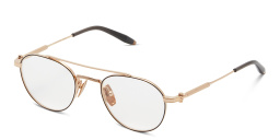 AKONI Unisex Round Eyeglasses in Gold – Product Photo 2