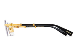 BALMAIN Unisex Rimless Rectangle Eyeglasses in Gold – Product Photo 3