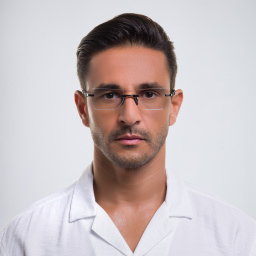 BALMAIN Unisex Rimless Rectangle Eyeglasses in Black – Product Photo 7