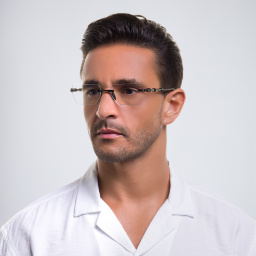 BALMAIN Unisex Rimless Rectangle Eyeglasses in Black – Product Photo 8