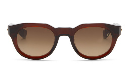 Shop AKONI Unisex Round Sunglasses in Brown online.