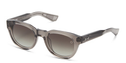 Shop AKONI Unisex Round Sunglasses in Grey online.