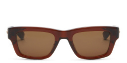 AKONI Rectangle Sunglasses in Brown – Product Photo 1