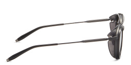 Shop AKONI Unisex Round Sunglasses in Black online.