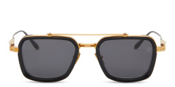 AKONI Unisex Square Sunglasses in Black – Product Photo 1