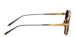 AKONI Unisex Square Sunglasses in Black – Product Photo 3