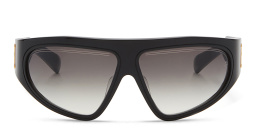 BALMAIN Unisex Irregular Sunglasses in Black – Product Photo 1