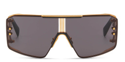 BALMAIN Unisex Wide Irregular Sunglasses in Black – Product Photo 1