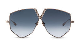 Shop VALENTINO Unisex Oversized Irregular Sunglasses in Silver online.