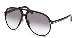 TOM FORD Oversized Aviator Sunglasses in Shiny Black – Product Photo 2