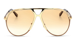 نظارات شمسية أفياتور كبيرة من توم فورد بلون ذهبي داكن لامع - صورة المنتج 1