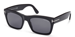 Shop TOM FORD Rectangle Sunglasses in Shiny Black online.