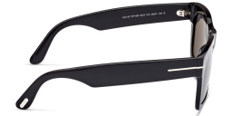 Shop TOM FORD Rectangle Sunglasses in Shiny Black online.