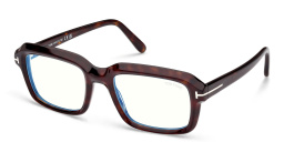 Shop TOM FORD Rectangle Eyeglasses in Dark Havana online.