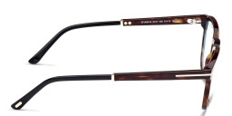 Shop TOM FORD Unisex Round Eyeglasses in Dark Havana online.